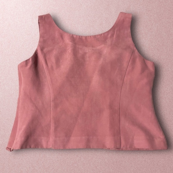 Positive Attitude Vintage Cropped Sleeveless Blouse Top - Picture 4 of 6